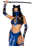 Leg Avenue 5 Piece Blue Mortal Ninja Costume