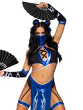 Leg Avenue 5 Piece Blue Mortal Ninja Costume