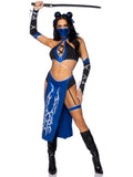 Leg Avenue 5 Piece Blue Mortal Ninja Costume