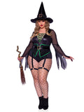 Leg Avenue 2 Piece Envious Witch Babe Plus Size Costume