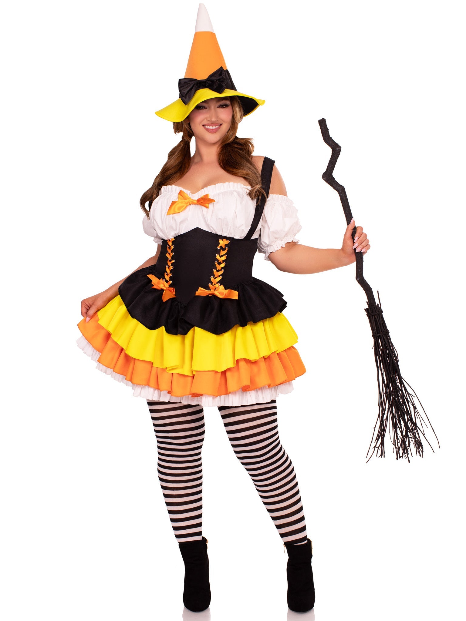Leg Avenue Plus Candy Corn Witch Costume