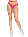 Leg Avenue Ombre Rainbow Fishnet Biker Shorts