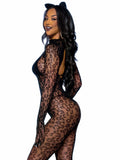 Gloved Leopard Catsuit