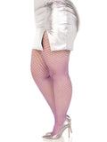 color_purple | Leg Avenue Plus Industrial Fishnet Tights