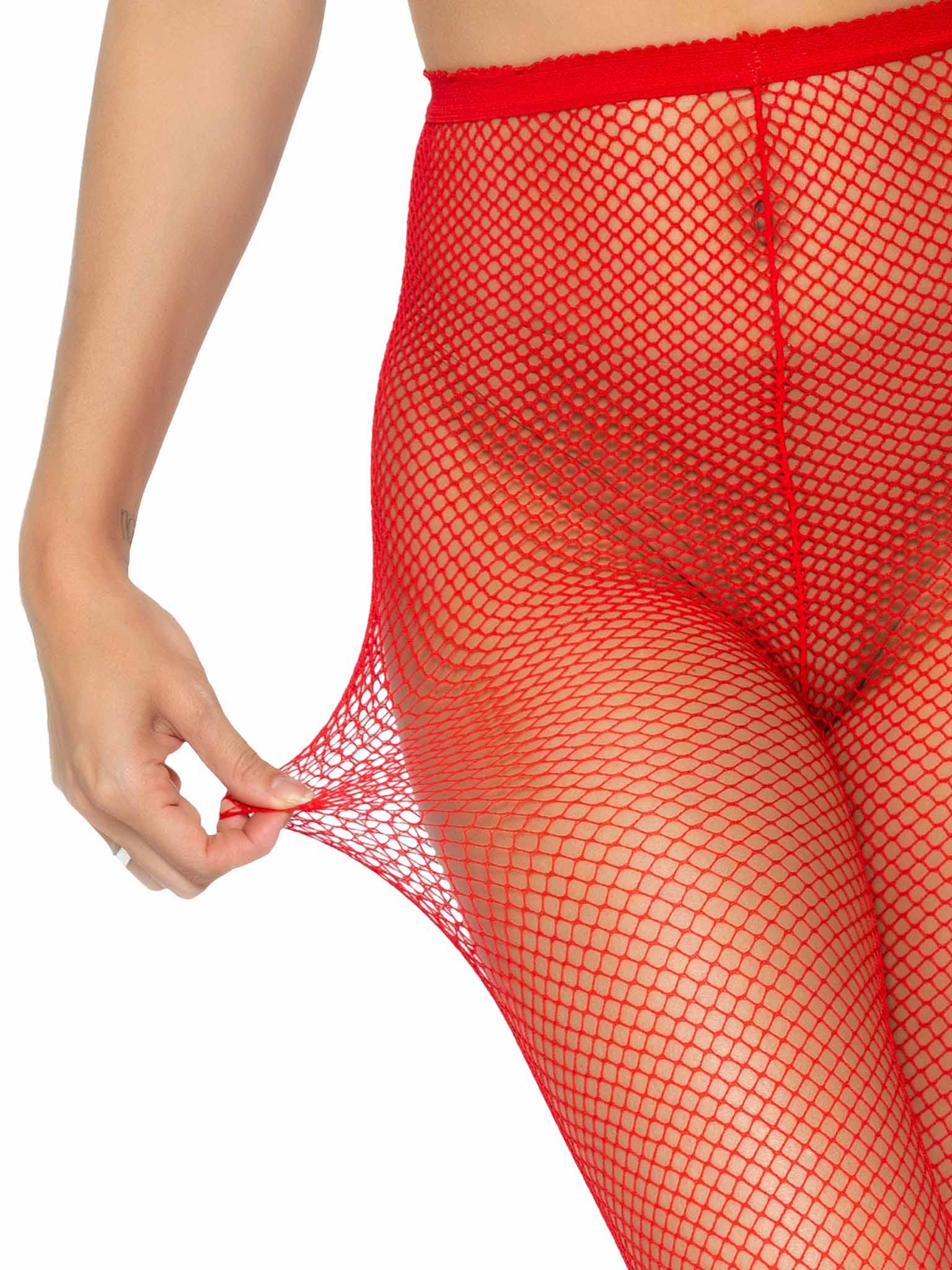 color_red | Leg Avenue Bette Women's Fishnet Tights