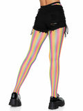 Leg Avenue Tay Rainbow Striped Fishnet Tights