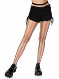 Leg Avenue Tay Rainbow Striped Fishnet Tights