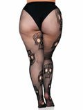 Leg Avenue Plus Sugar Skull Net Tights