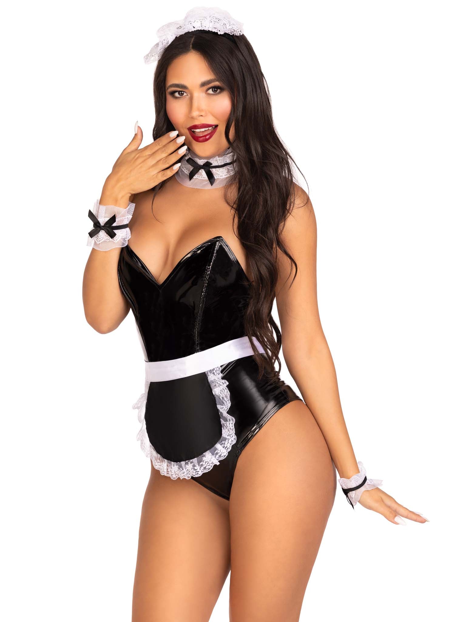 Leg Avenue 4-Piece Lace French Maid Costume Kit