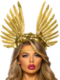 Leg Avenue Floral and Feather Golden Goddess Headband