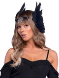 Leg Avenue Metal Filigree Medallion Feather Headband