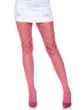 color_neon pink | Leg Avenue Ivy Pothole Net Tights