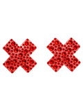 color_red | Leg Avenue X Factor Adhesive Nipple Jewel Stickers