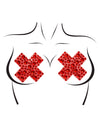 color_red | Leg Avenue X Factor Adhesive Nipple Jewel Stickers