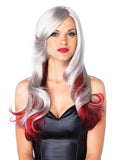 Color_Grey/Red | Leg Avenue 24" Allure Long Wavy Wig