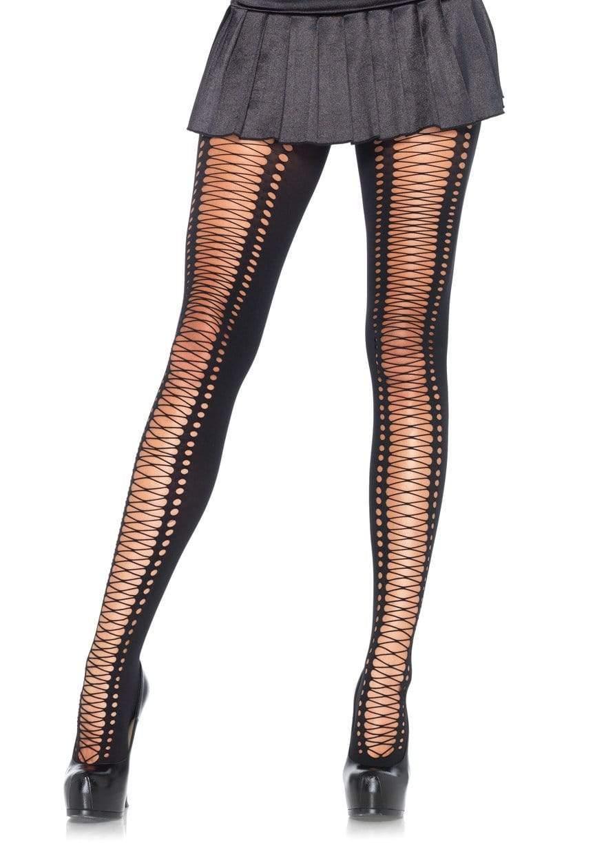 Leg Avenue Faux Lace Up Tights