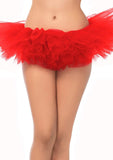 color_red | Leg Avenue Mini Layered Tulle Festival Tutu Skirt