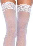 color_white | Leg Avenue Plus Alix Thigh High Stockings