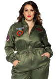 Leg Avenue Plus Top Gun Costume Parachute Flight Suit