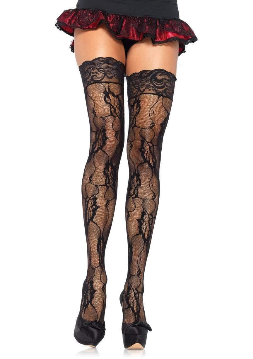 Leg Avenue Rose Lace Thigh Highs