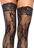 Leg Avenue Rose Lace Thigh Highs