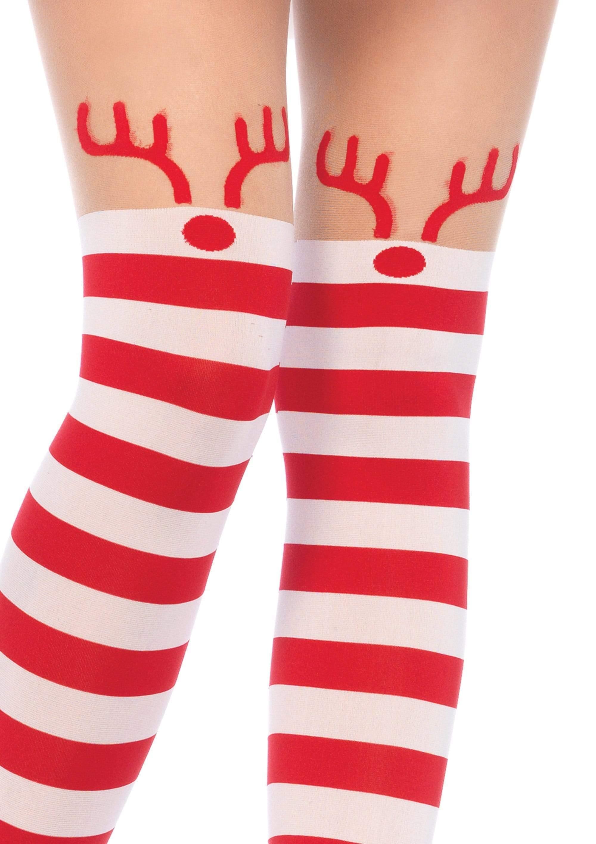 Leg Avenue Rudolph Striped Tights