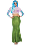 color_green | Leg Avenue Shimmer Spandex Mermaid Costume Maxi Skirt