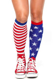 Leg Avenue Stars and Stripes Knee High Socks