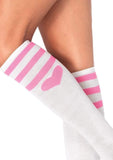 color_white | Leg Avenue Sweetheart Athletic Knee Socks