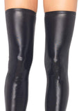 color_black | Leg Avenue Zora Wet Look Thigh Highs