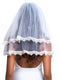 Leg Avenue Lace Trimmed Bridal Veil Costume Head Piece