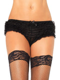 Leg Avenue Micromesh Lace Ruffle Tanga Boy Shorts