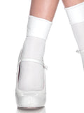 Leg Avenue Opaque Nylon Cuff Anklet Ankle Socks