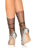 Leg Avenue Stars and Moons Embellished Tulle Anklet Socks