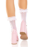 color_white | Leg Avenue Sweetheart Lace Ankle Socks