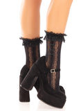 color_black | Leg Avenue Sweetheart Lace Ankle Socks