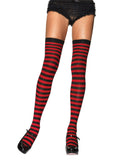 Leg Avenue Nylon Striped Thigh High Stockings