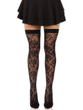 Leg Avenue Wild Rose Net Thigh Highs