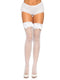 Leg Avenue Spandex Fishnet Thigh Highs With Lace Top