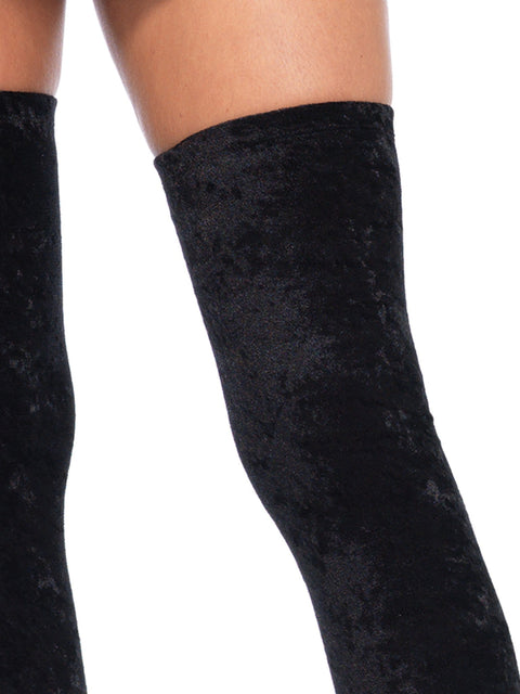Leg Avenue Crushed Velvet Thigh High Stockings