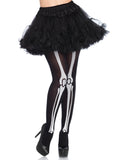 Leg Avenue Skeleton Print Bone Halloween Tights