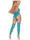Leg Avenue Floral Lace Deep-V Teddy and Stockings Set
