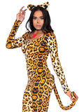Leg Avenue 3-Piece Leopard Print Cougar Catsuit Costume Set