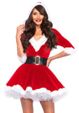 Leg Avenue 2PC Mrs. Claus velvet hooded dress and belt