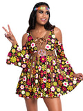 Leg Avenue 2-Piece Starflower Hippie Fringe Dress Costume Set