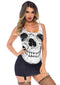 Leg Avenue Skeleton Skull Garter Bodycon Mini Dress