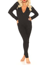 Leg Avenue Seraphina Long Johns Onesie With Snap Closure Back Flap