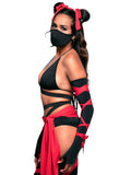 Leg Avenue 6-Piece Killer Ninja Costume Set With Face Mask