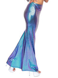 Leg Avenue Teal Iridescent Scale Mermaid Maxi Skirt