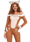 Leg Avenue 3-Piece Darling Deer Catsuit Costume With Ears